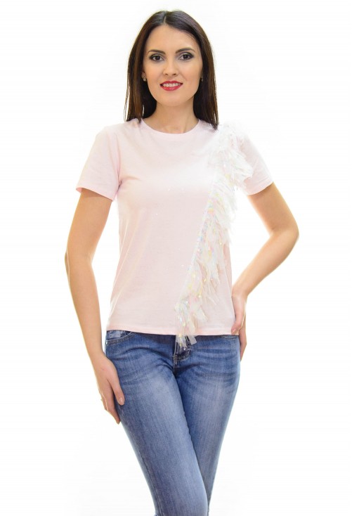 Tricou Flash Tulle Rose