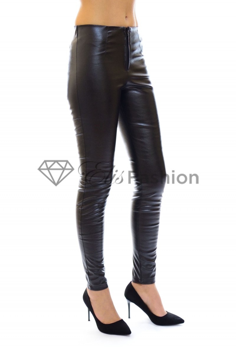 Pantaloni Leather Fussion Black