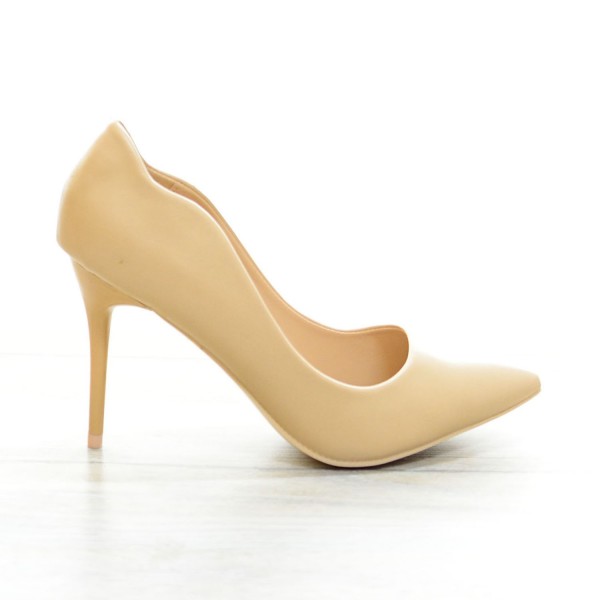 Pantofi Curly Beige #6308